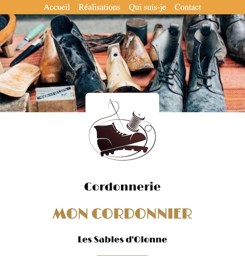 Présentation d'un site avec le thème couleur Cuir